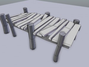 wooden docks pack 3D Model
