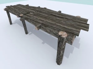 pacote de docas de madeira Modelo 3D