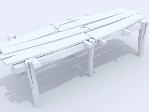 pacote de docas de madeira Modelo 3D