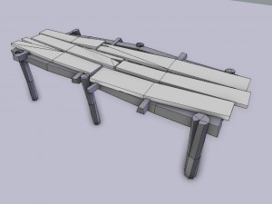 wooden docks pack 3D Model