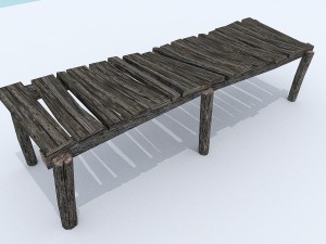 wooden docks pack 3D Model