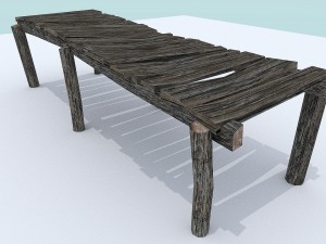 wooden docks pack 3D Model