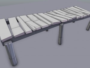 wooden docks pack 3D Model