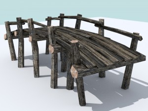 wooden bridges pack 3D Модель
