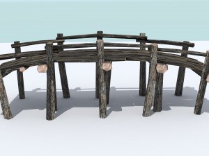 wooden bridges pack 3D Модель