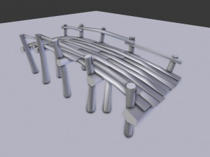 wooden bridges pack 3D Модель
