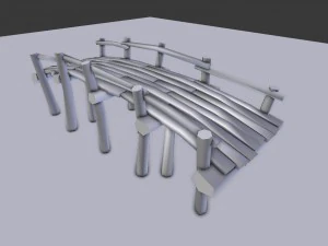 wooden bridges pack 3D Model