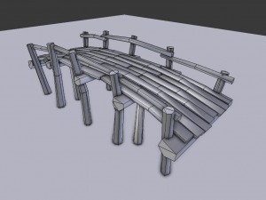 wooden bridges pack 3D Модель