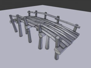 wooden bridges pack 3D Model