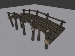 wooden bridges pack 3D Model