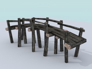 wooden bridges pack 3D Модель
