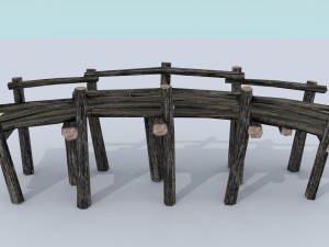 wooden bridges pack 3D Модель