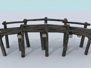 wooden bridges pack 3D Model