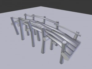 wooden bridges pack 3D Model