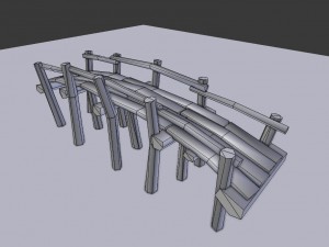 wooden bridges pack 3D Модель