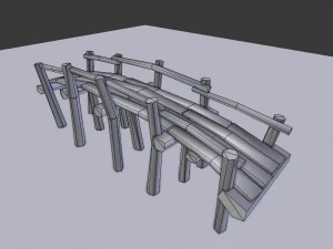 wooden bridges pack 3D Model