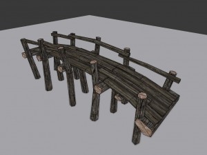 wooden bridges pack 3D Модель