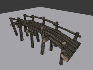 wooden bridges pack 3D Model
