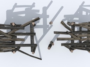 wooden bridges pack 3D Модель