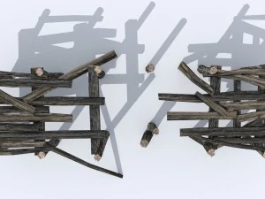 wooden bridges pack 3D Model