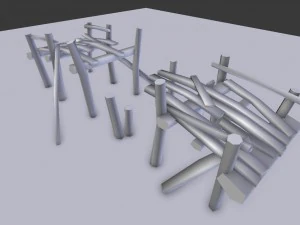 wooden bridges pack 3D Model
