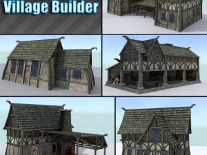 medieval village builder 3D मॉडल