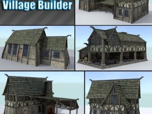medieval village builder 3D Model