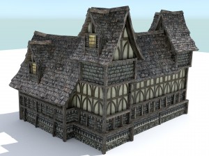 medieval town builder Model 3D