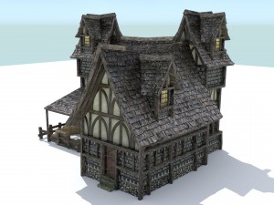medieval town builder Model 3D