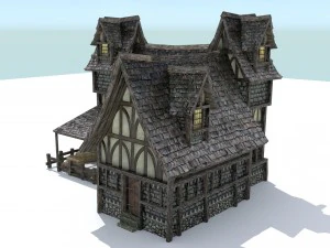 construtor de cidade medieval Modelo 3D
