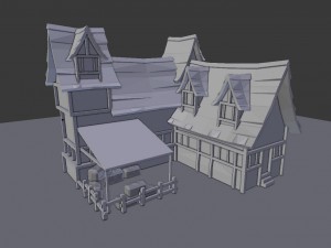 medieval town builder Model 3D