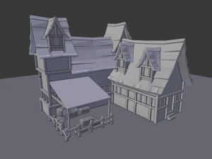 construtor de cidade medieval Modelo 3D
