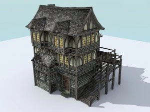 construtor de cidade medieval Modelo 3D
