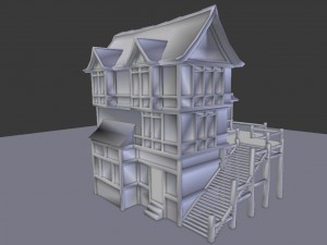 medieval town builder Model 3D