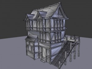 medieval town builder Model 3D