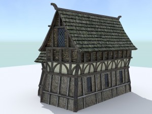 medieval village house 1 3D Модель
