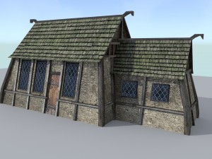 medieval village house 2 3D Model