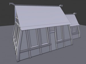 medieval village house 2 Model 3D
