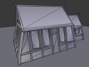 medieval village house 2 Model 3D