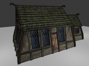 medieval village house 2 Model 3D