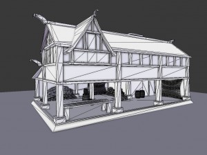 medieval village woodcutter 3D Model