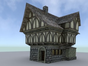 medieval town house 1 3D मॉडल