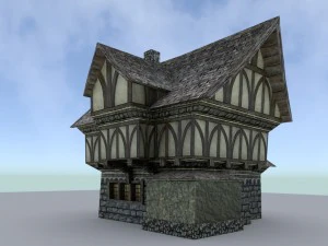 medieval town house 1 3D Model