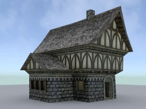medieval town house 1 3D Model