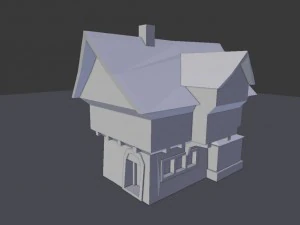 medieval town house 1 3D Model