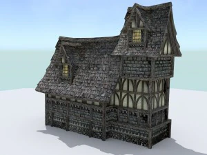 medieval town house 2 3D Model