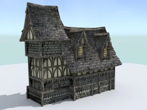 medieval town house 2 3D Model