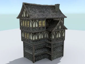 medieval town house 3 3D Model