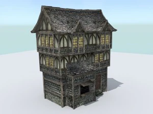 medieval town house 3 3D Model