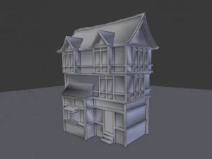medieval town house 3 3D Model